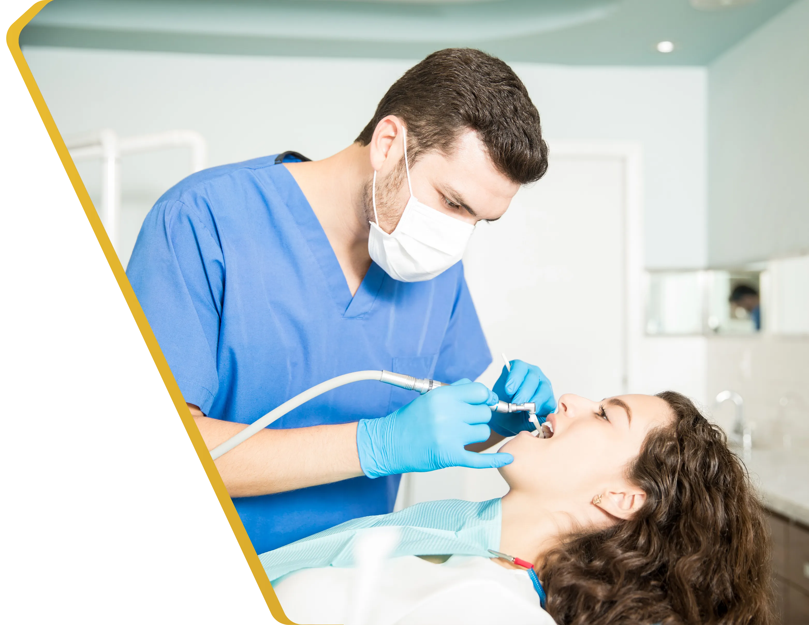 A patient receiving gentle gum disease treatment at Dentistry at Millennium Park in Chicago