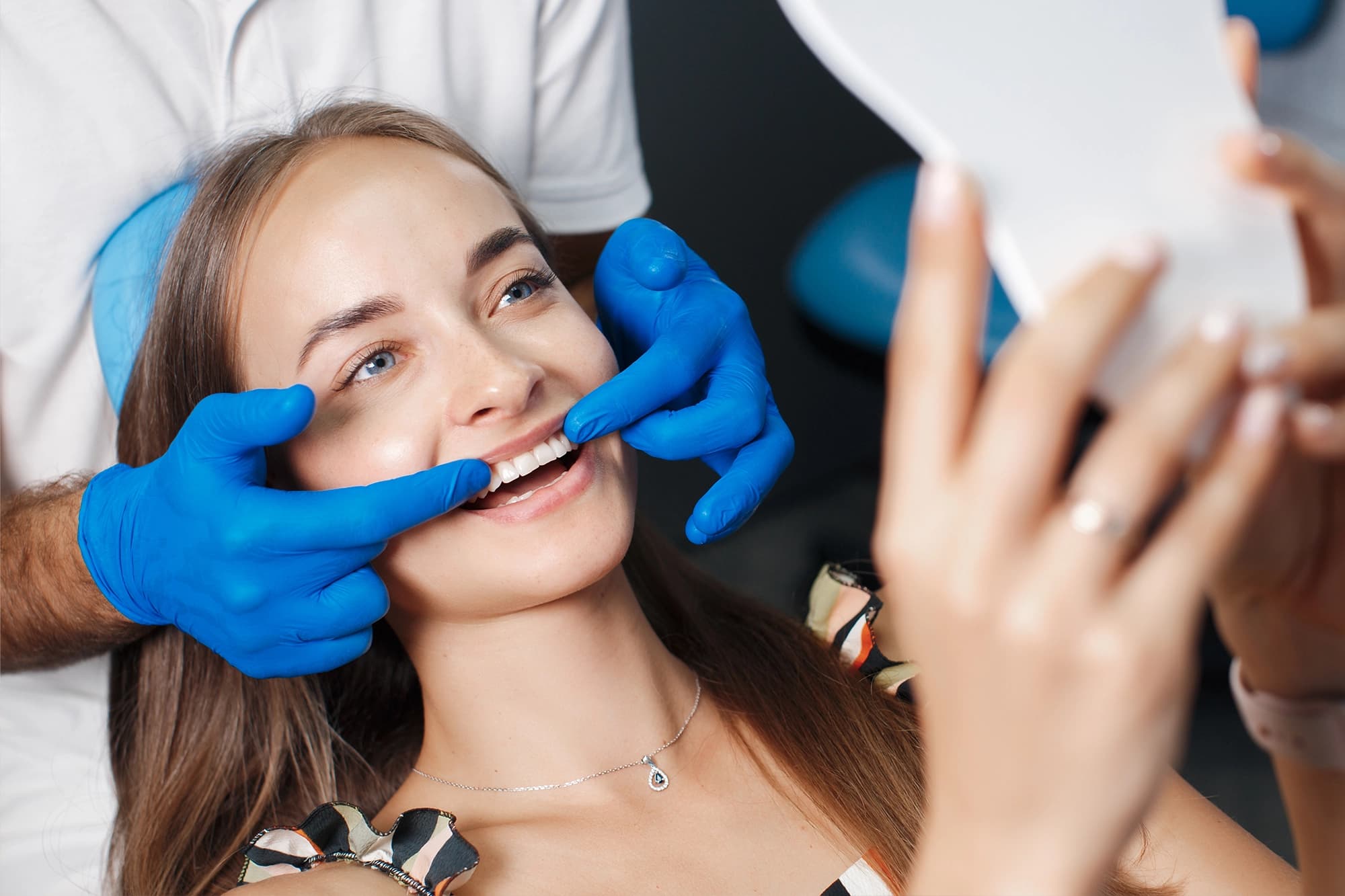 A patient's repaired, natural-looking smile after dental bonding at Dentistry at Millennium Park in Chicago