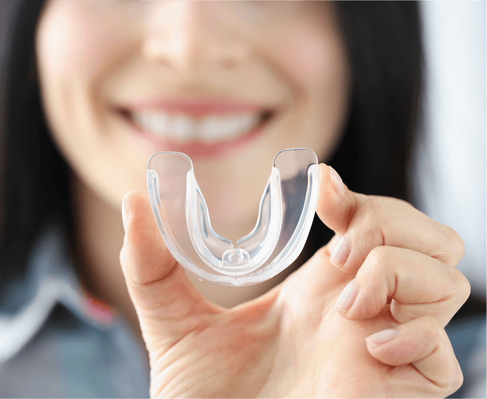 A custom nightguard made to protect teeth from grinding at Dentistry at Millennium Park in Chicago