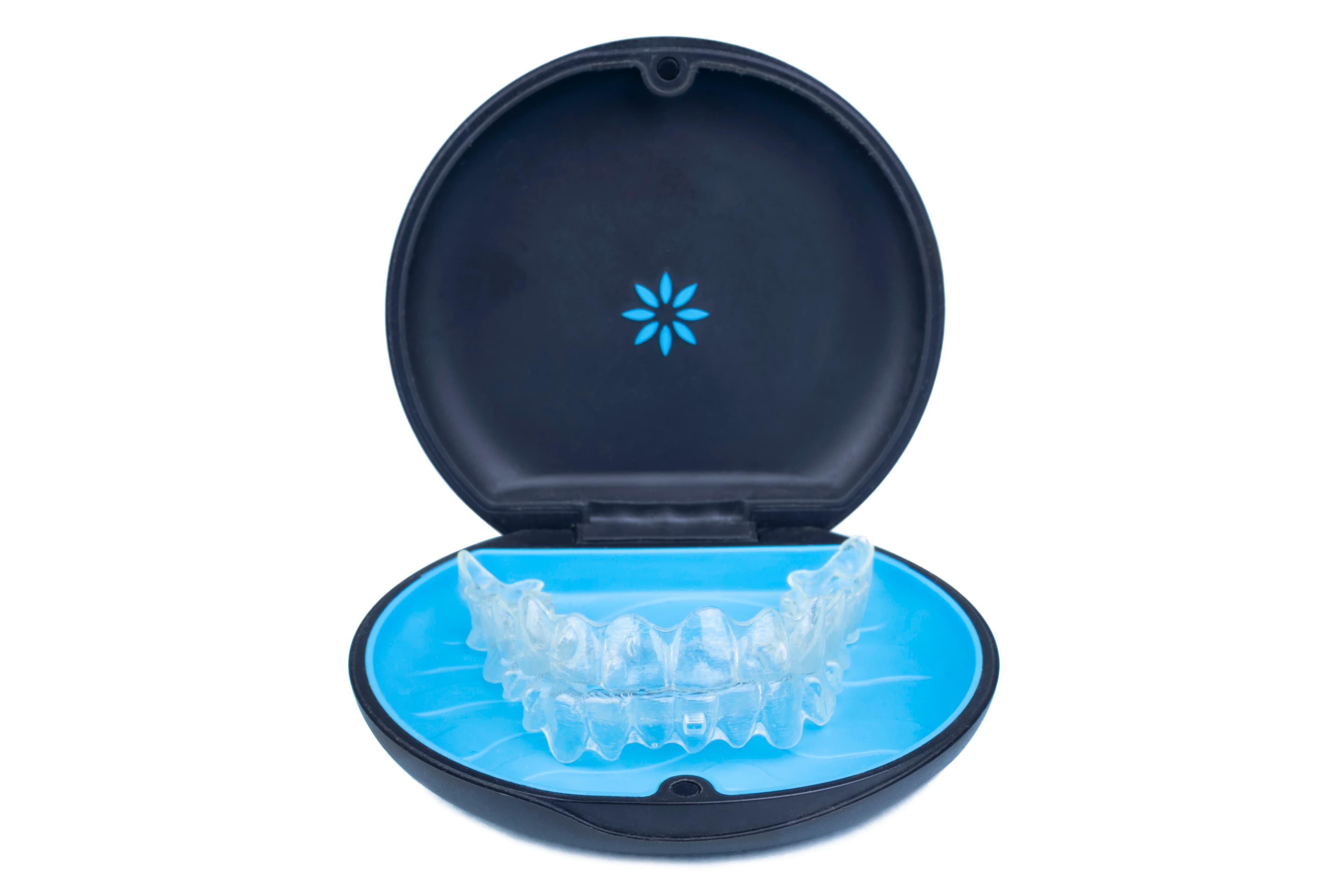 A clear, removable Invisalign® aligner