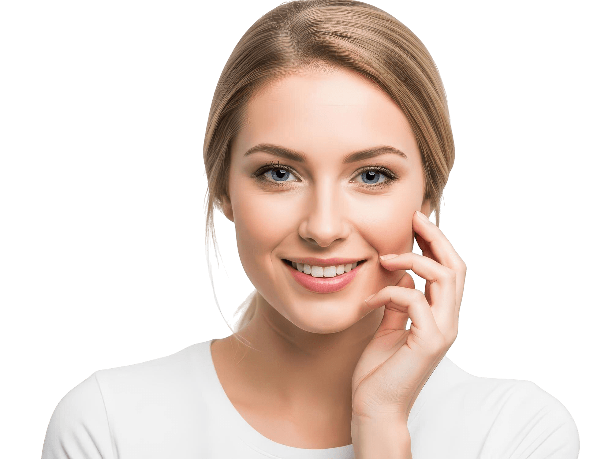 Clear aligners next to traditional metal braces