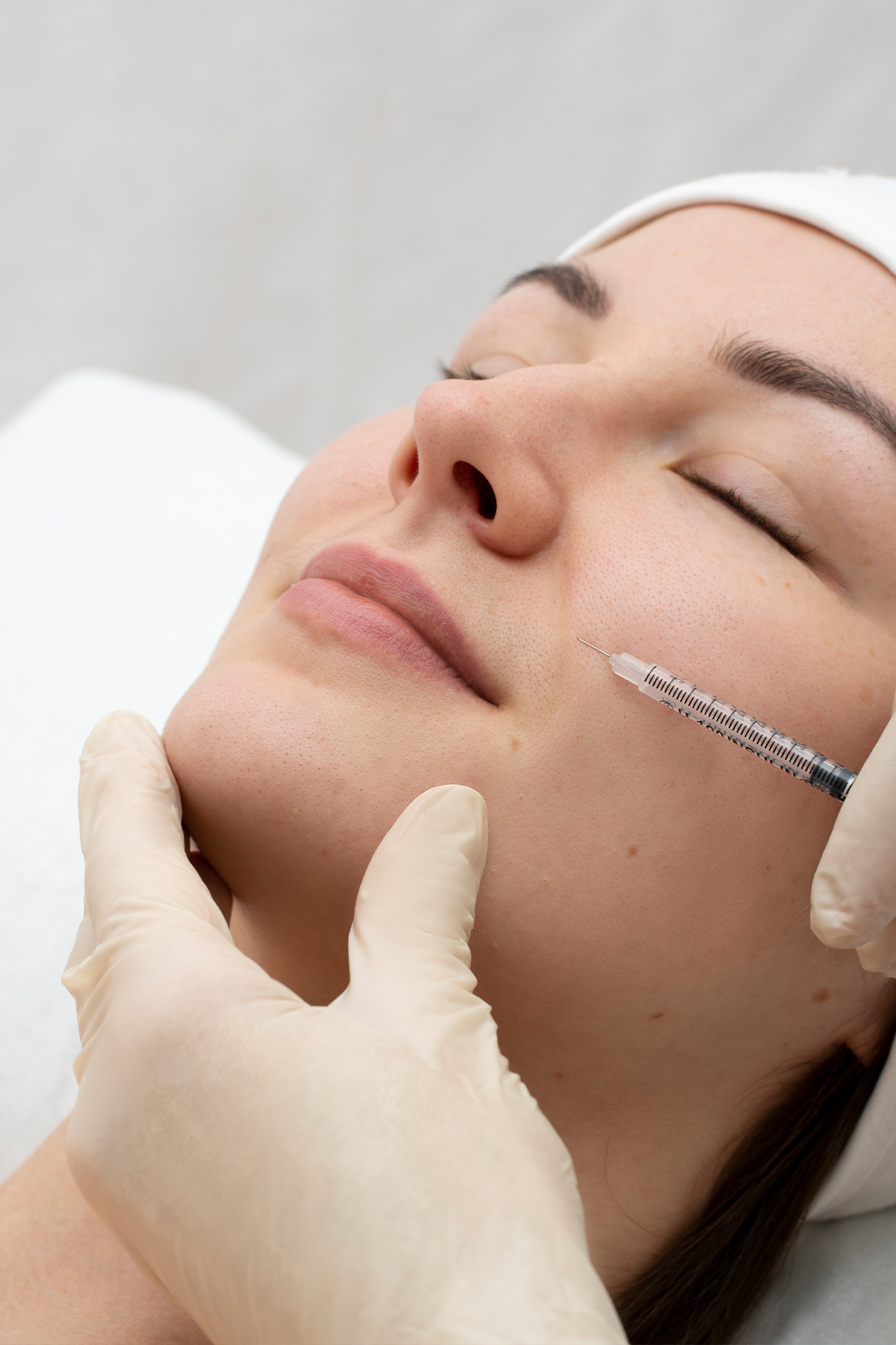 Common Botox treatment areas, forehead, frown lines, and crow's feet