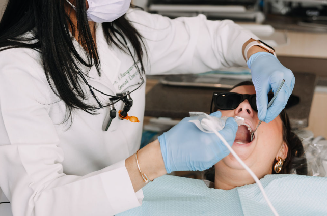A periodontal cleaning to treat gum disease
