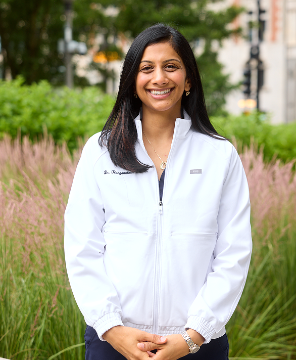 Dr. Ranganathan in her downtown Chicago dental office