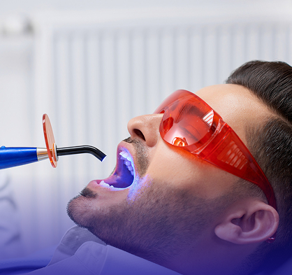 A periodontal cleaning to treat gum disease
