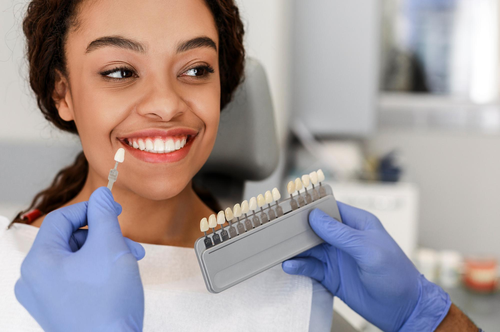A patient's smile before veneers